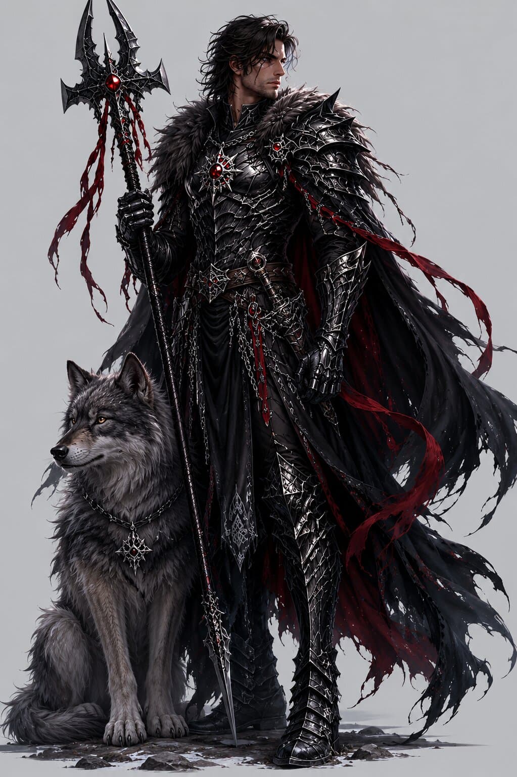 Warrior & his Wolf